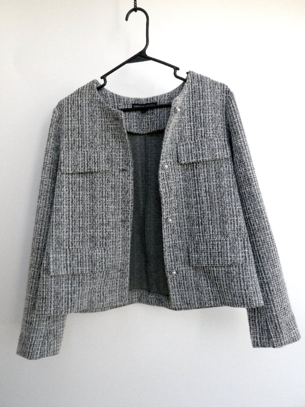 Adrienne Vittadini cropped blazer jacket | Black and white | Medium | NWOT